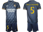 Real Madrid CF 2023/24 Away Navy Soccer Jersey with #5 Bellingham Printing