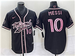 Inter Miami CF #10 Lionel Messi Black Baseball Jersey 