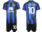 Inter Milan 2023/24 Home Navy Blue Soccer Jersey with #10 	Lautaro Printing