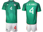 Mexico 2022/23 Green Soccer Jersey with #4 E.ÁLVAREZ Printing
