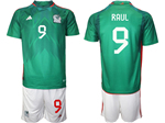Mexico 2022/23 Green Soccer Jersey with #9 RAÚL Printing
