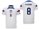 USA 2022/23 Home White Soccer Jersey with #8 McKennie Printing